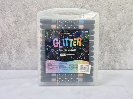 Valija 36 marcadores GLITTER dual 